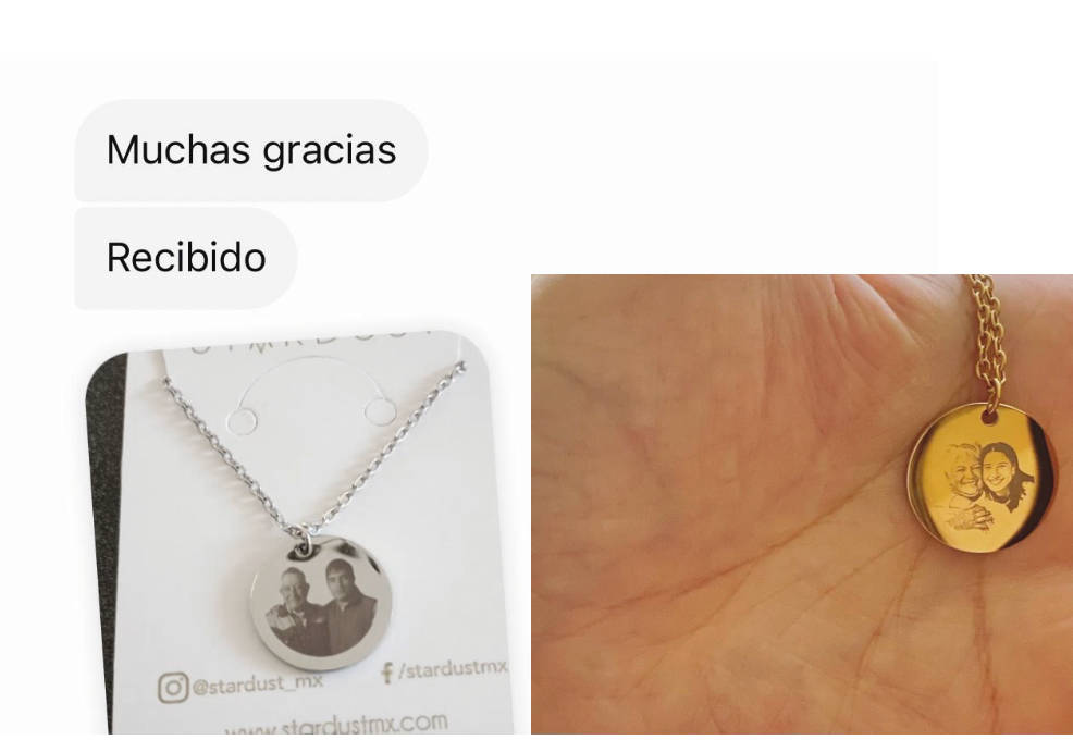 Collar circular con fotograbado