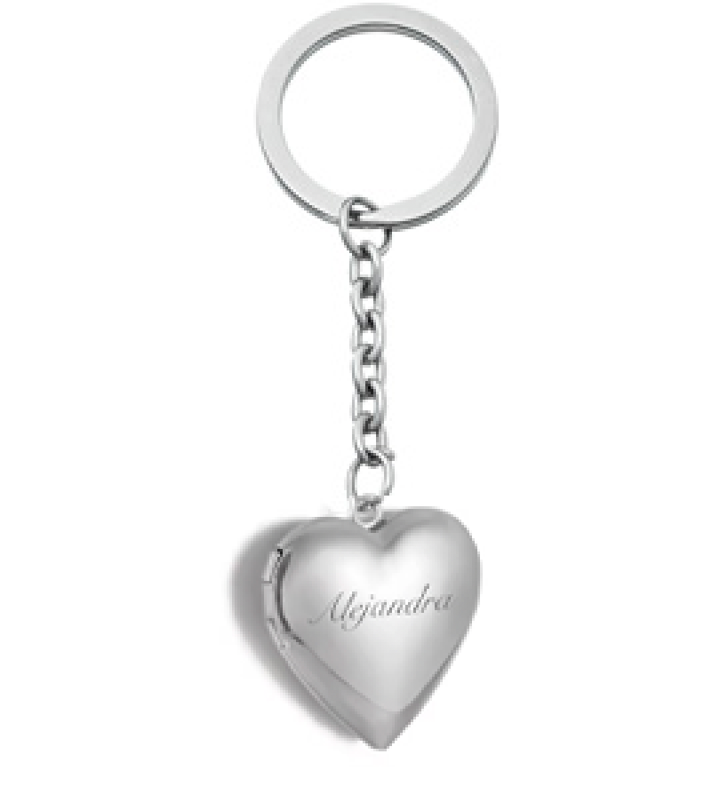¡NUEVO PRODUCTO! Llavero Relicario de CORAZÓN con NOMBRE y tus fotos