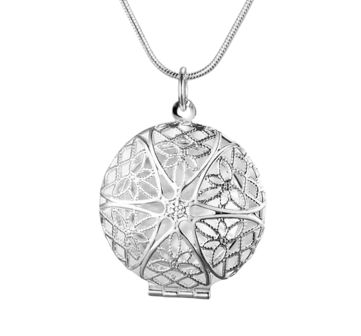 ¡Nuevo Producto! Relicario circular con diseño 1 foto (Plata)