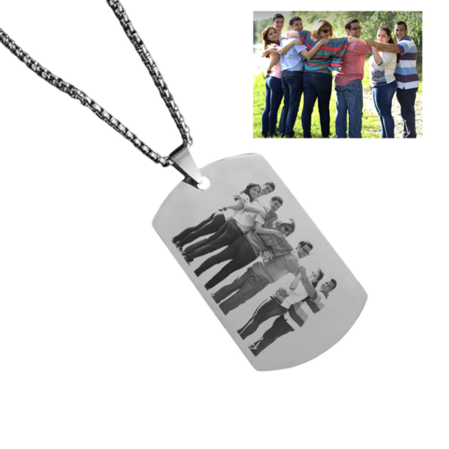 Placa militar con fotograbado