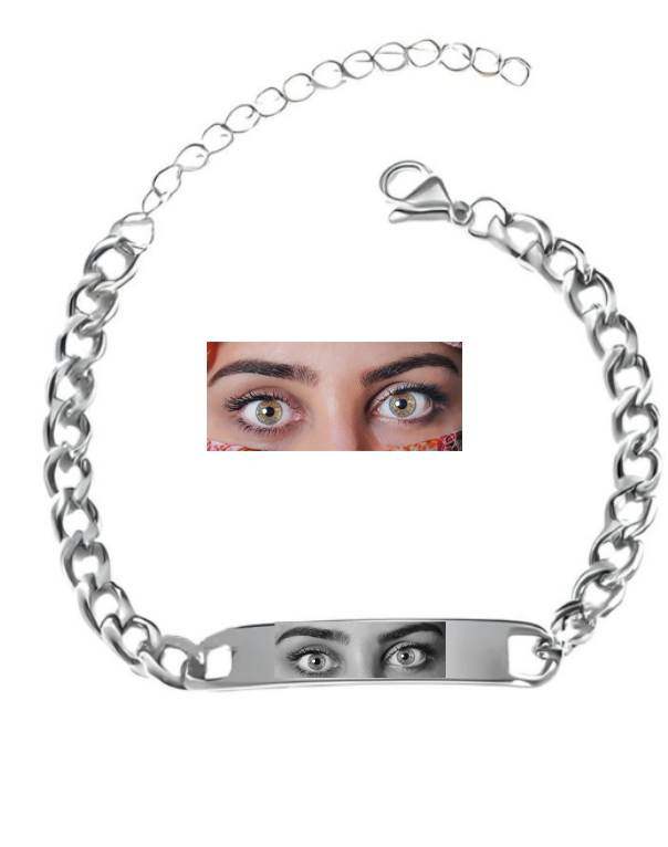 Esclava con fotograbado de mirada