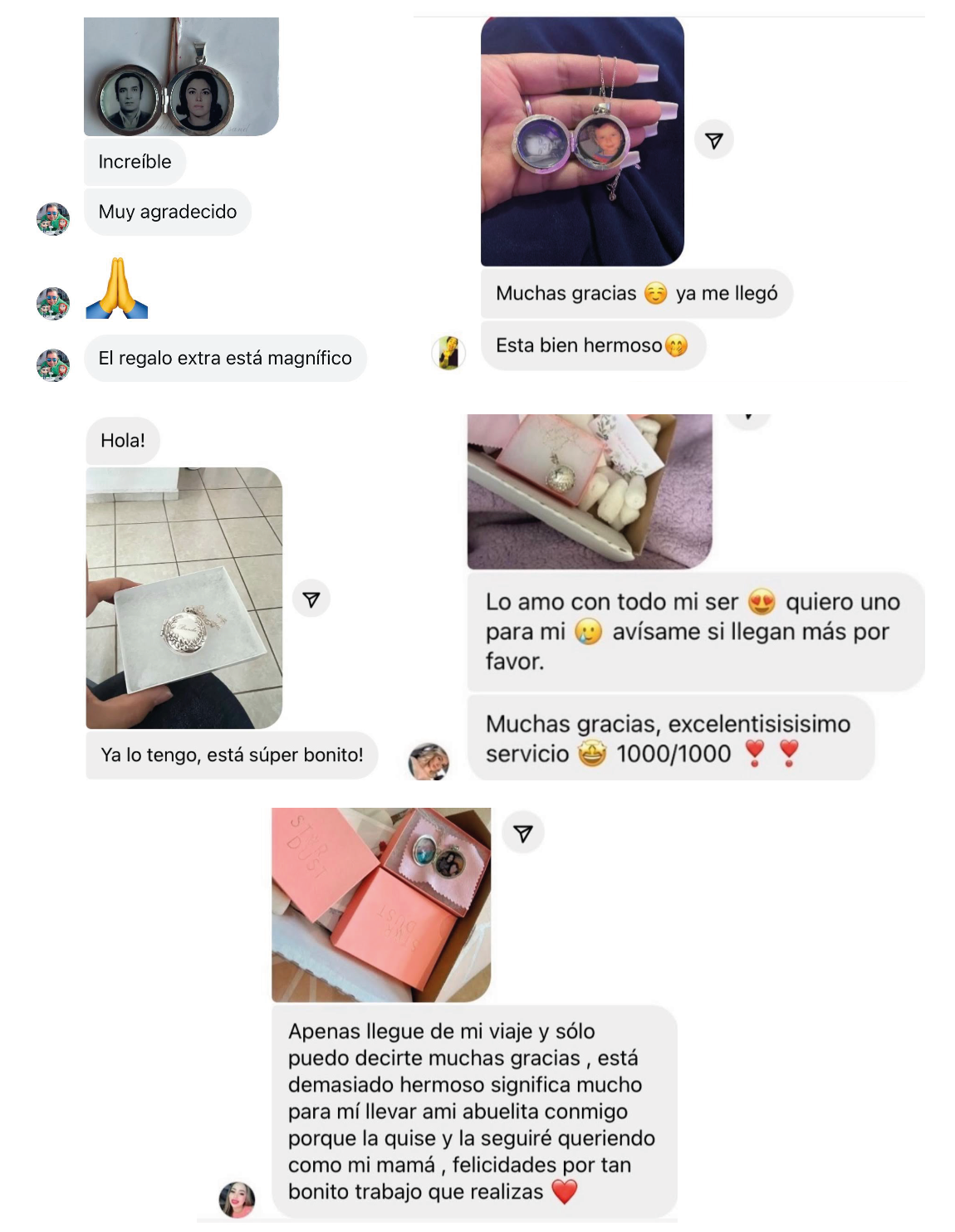 Relicario plata de ley .925 con NOMBRE y tus fotos