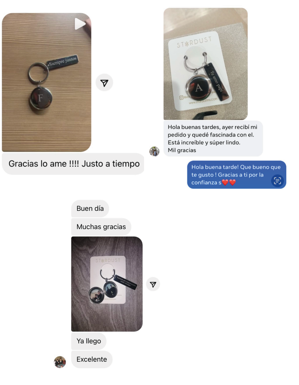 Llavero Relicario con mensaje y tus fotos