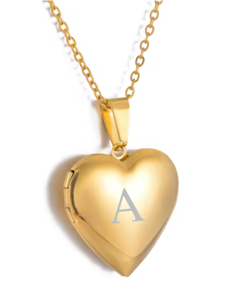 ¡NUEVO PRODUCTO! Collar Relicario de CORAZÓN con  INICIAL  y tus  fotos