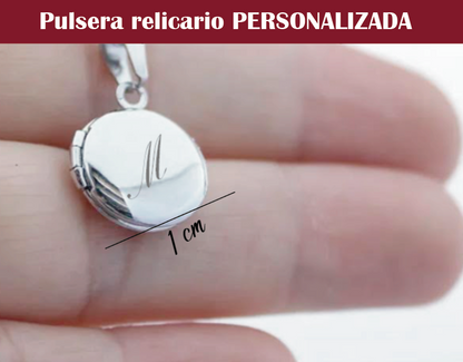 PULSERA Relicario de Perlas con INICIAL Y tus fotos (envíos a partir del 14 de enero )