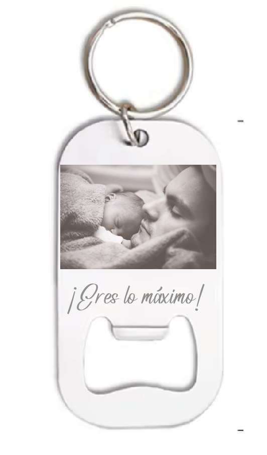 Destapador personalizado con foto y mensaje