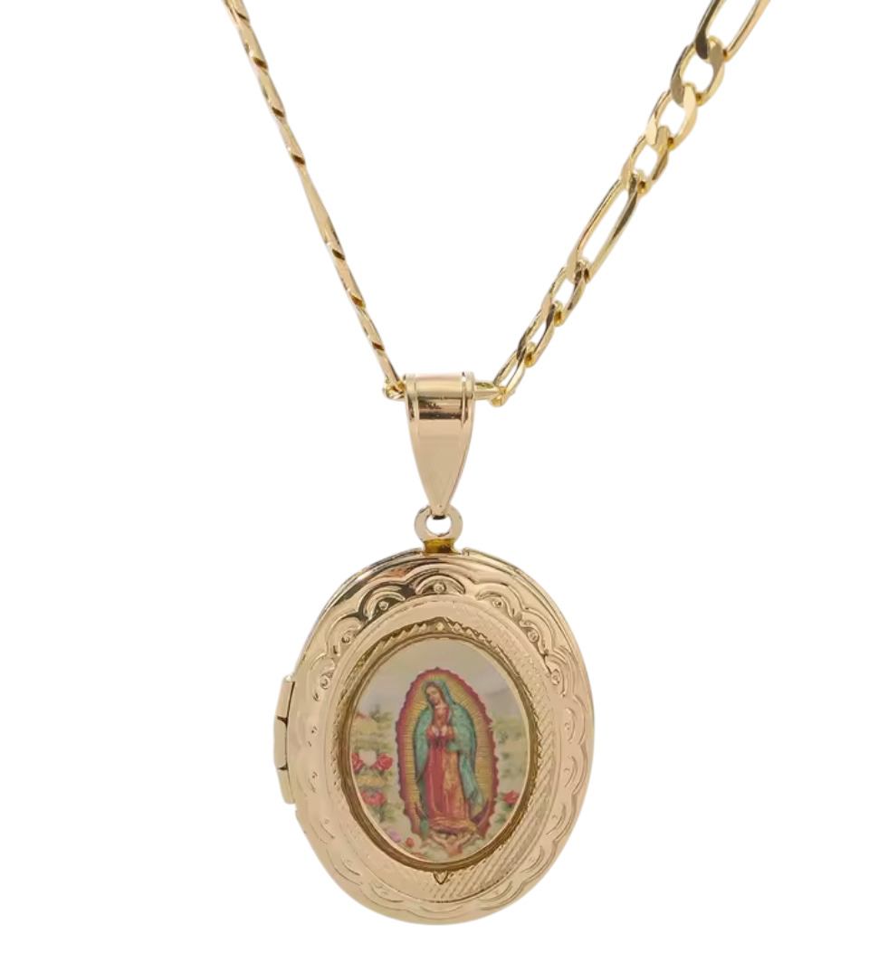 Relicario Virgen de Guadalupe (ovalado)