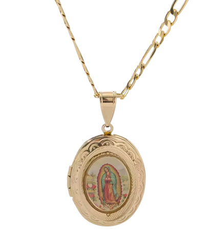 Relicario Virgen de Guadalupe (ovalado)