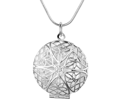 ¡Nuevo Producto! Relicario circular con diseño 1 foto (Plata)