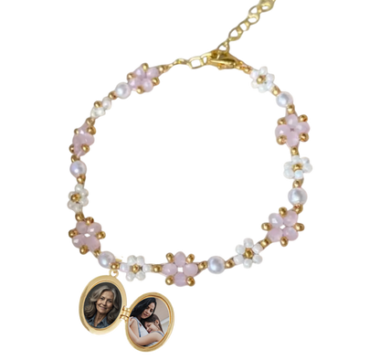 Pulsera relicario chaquieras con diseño especial