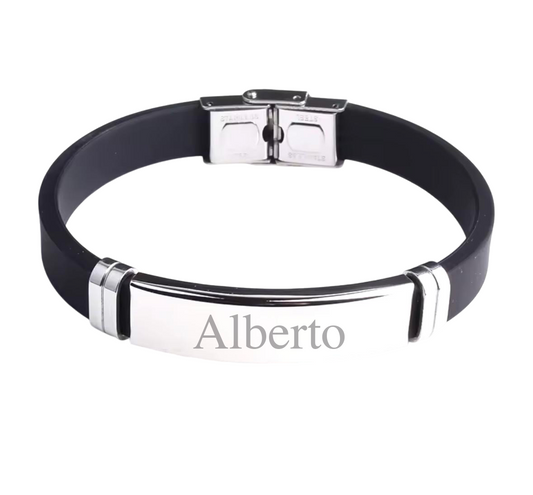 Pulsera de silicon  personalizada con nombre o frase (envíos a partir del 14 de enero )