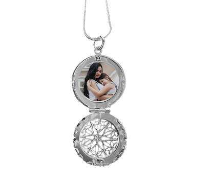 ¡Nuevo Producto! Relicario circular con diseño 1 foto (Plata)